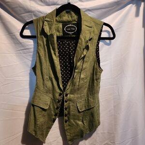 Green Y2k casual vest